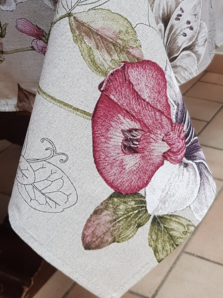 Tovaglia Miros Fiori Bianchi e Rosa
