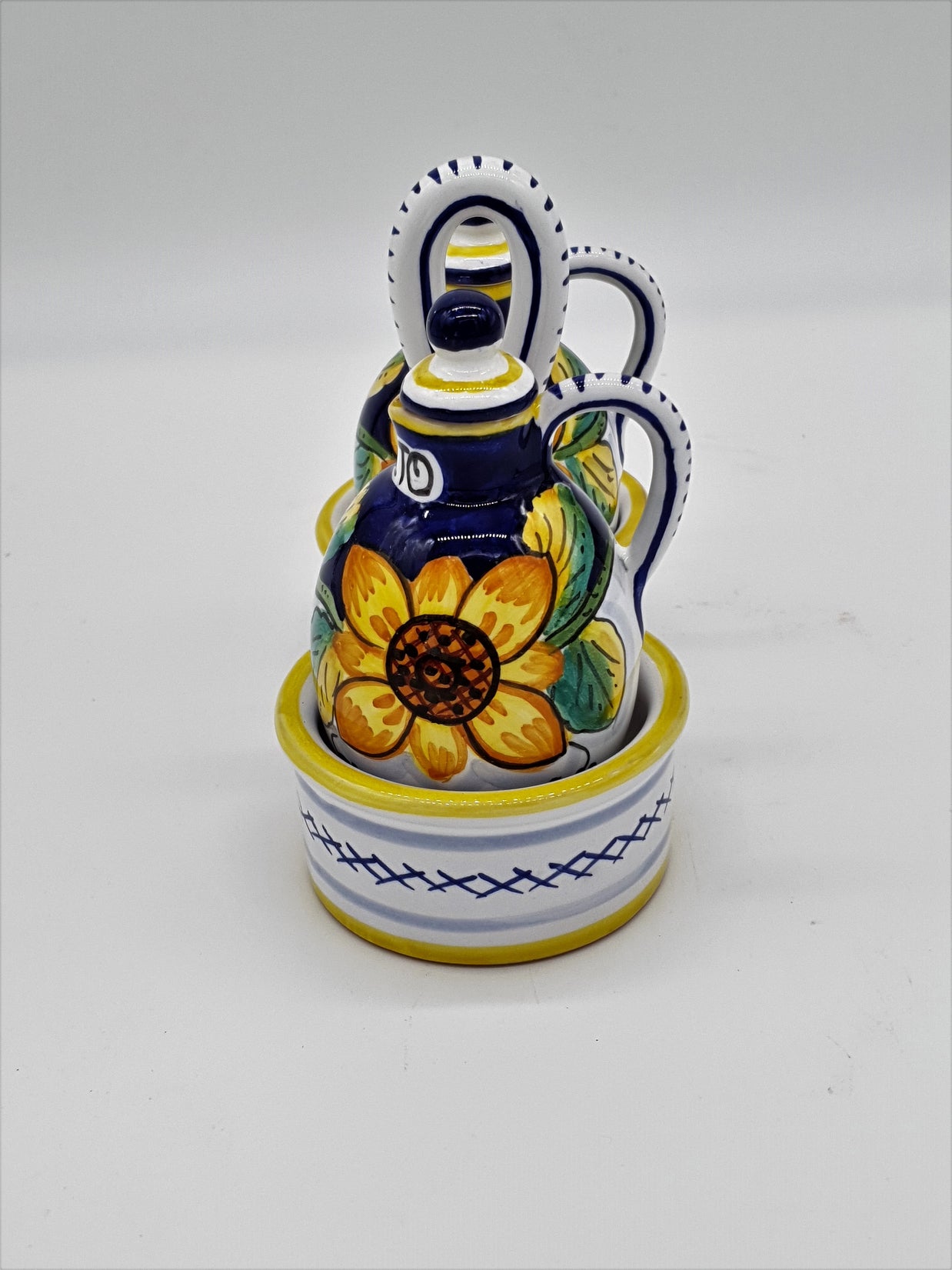 Set Olio Aceto Decoro Girasole Gambino