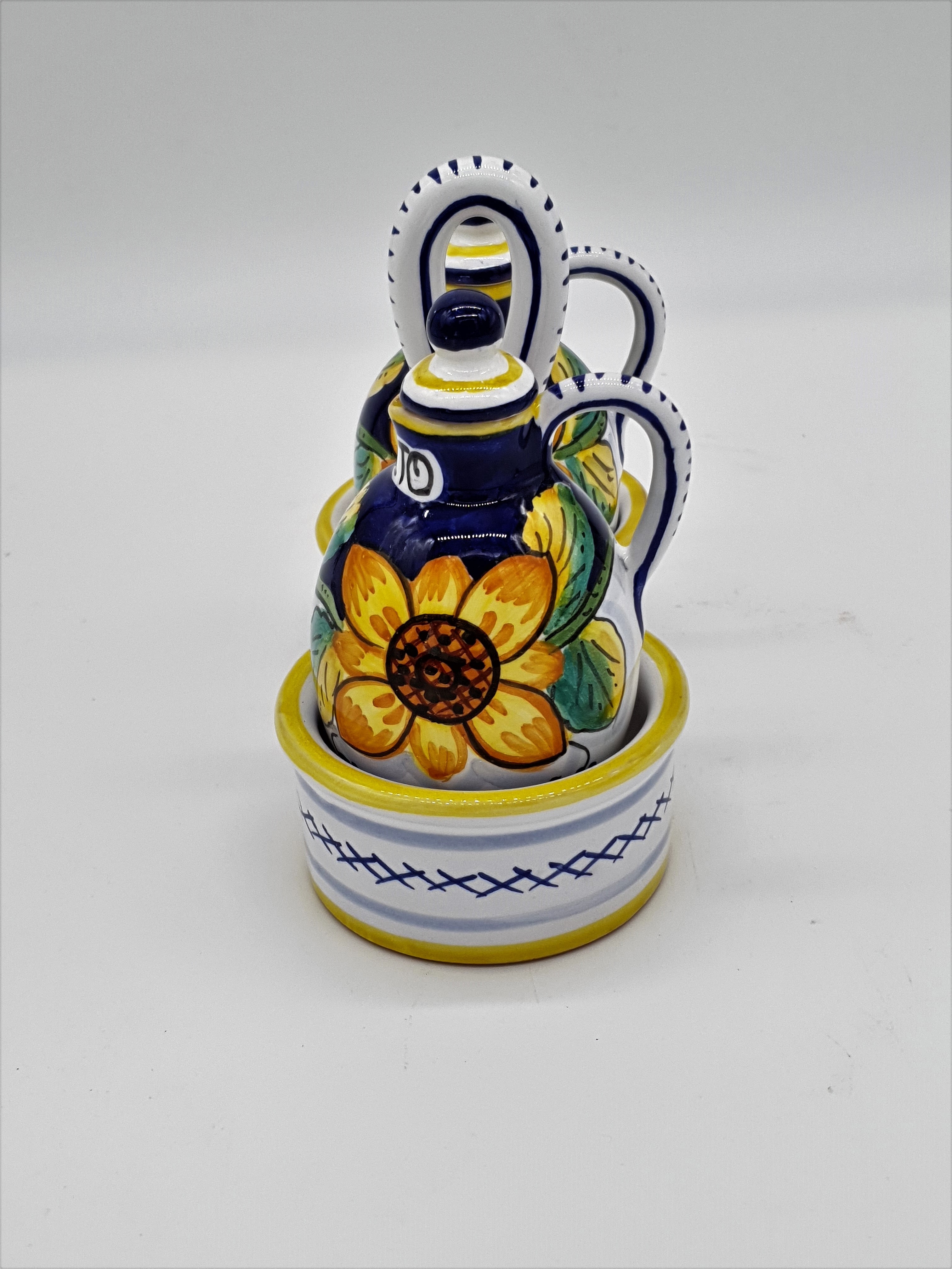Set Olio Aceto Decoro Girasole Gambino
