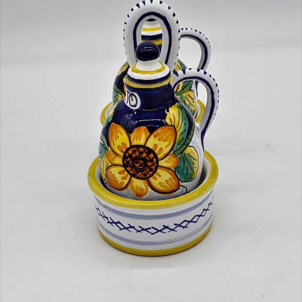 Set Olio Aceto Decoro Girasole Gambino