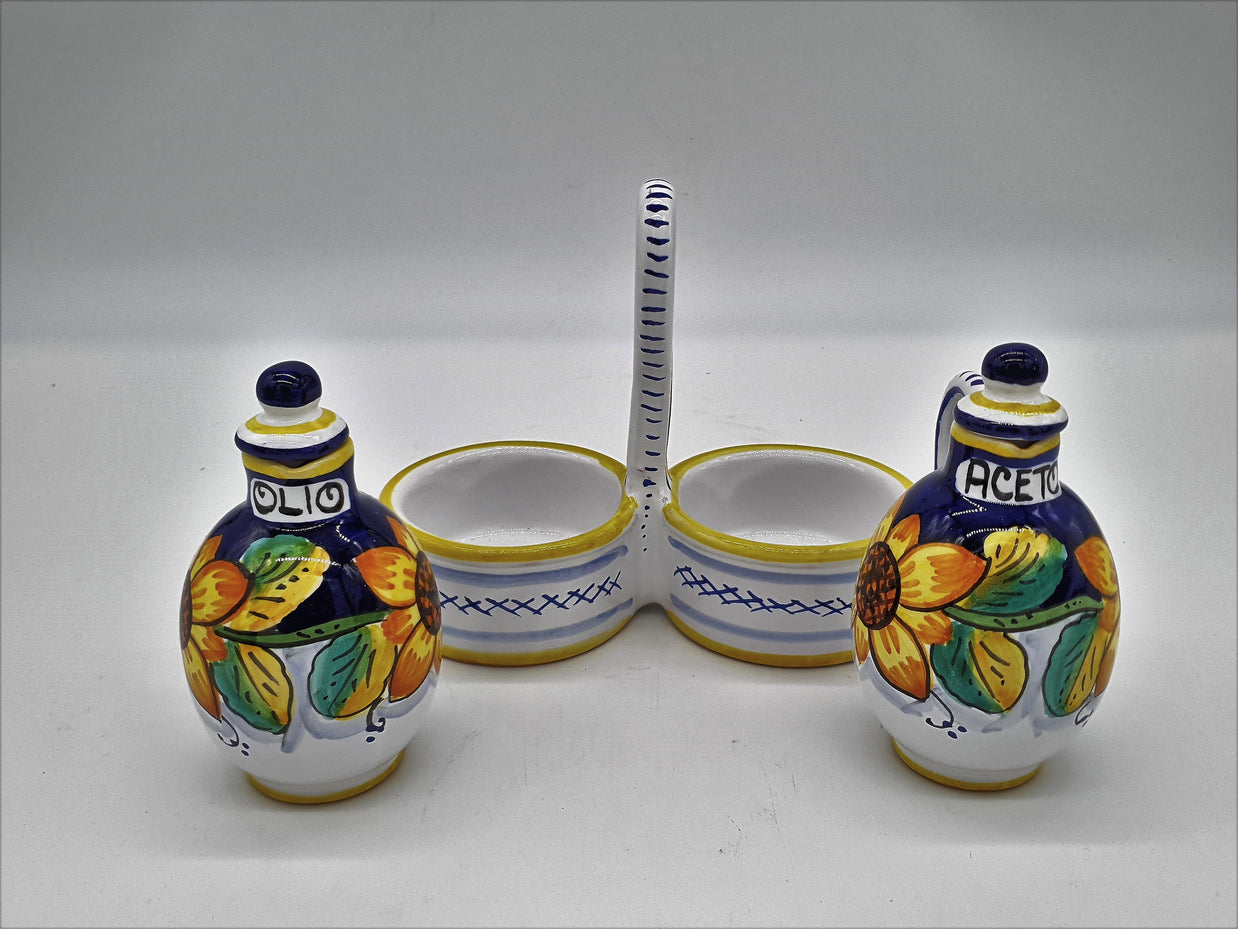 Set Olio Aceto Decoro Girasole Gambino