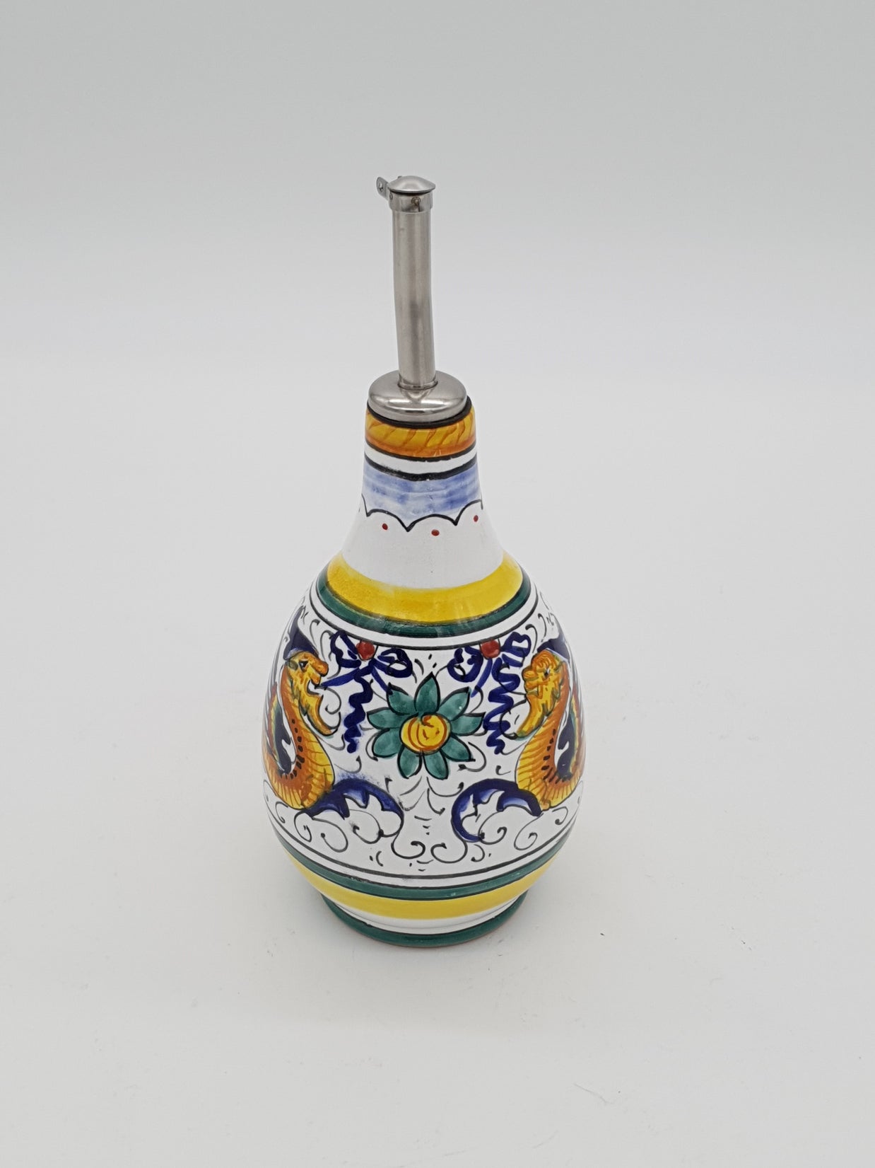 Oil Cruet With Spout Raphaelesque Decoration