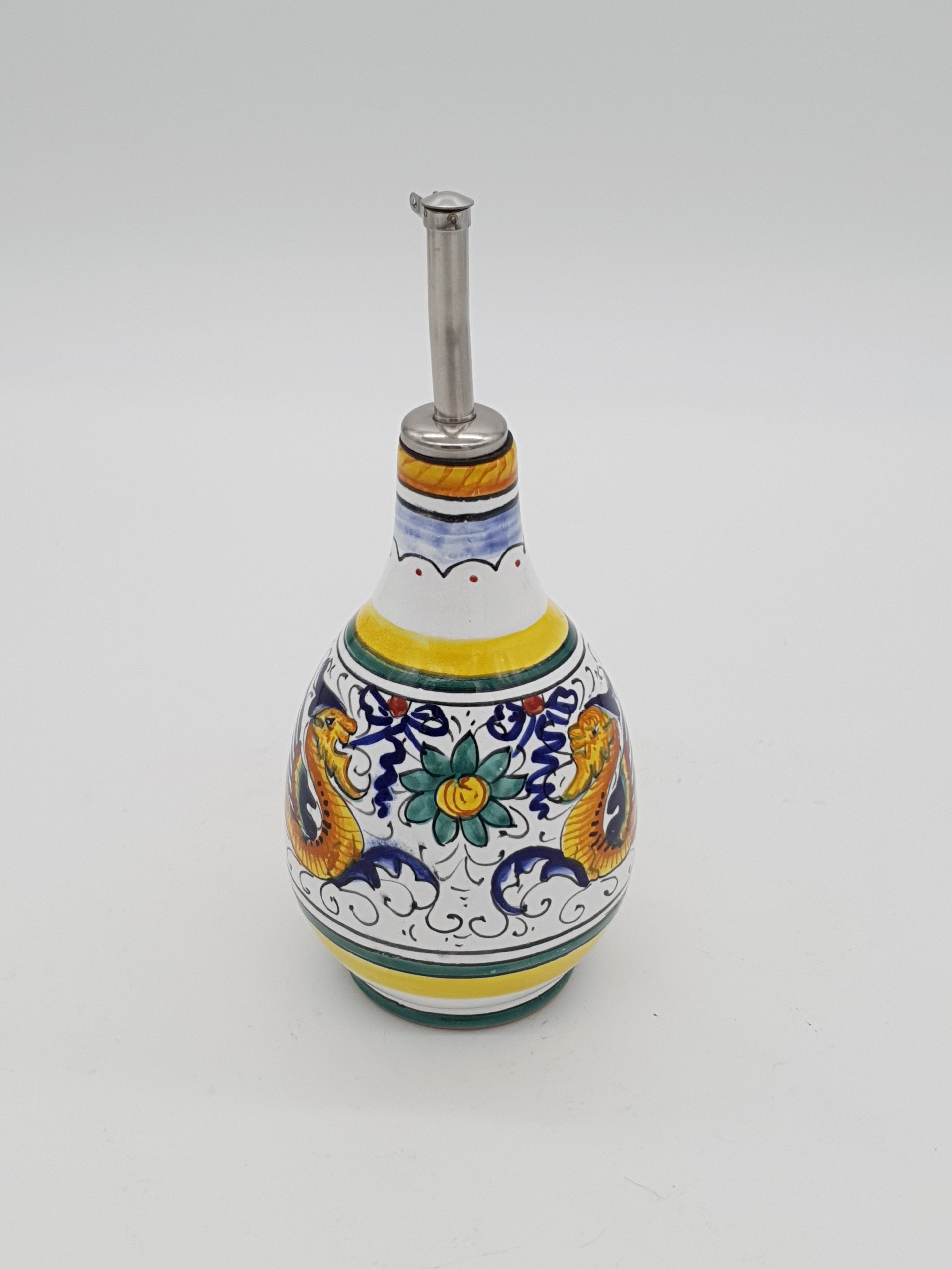 Oil Cruet With Spout Raphaelesque Decoration