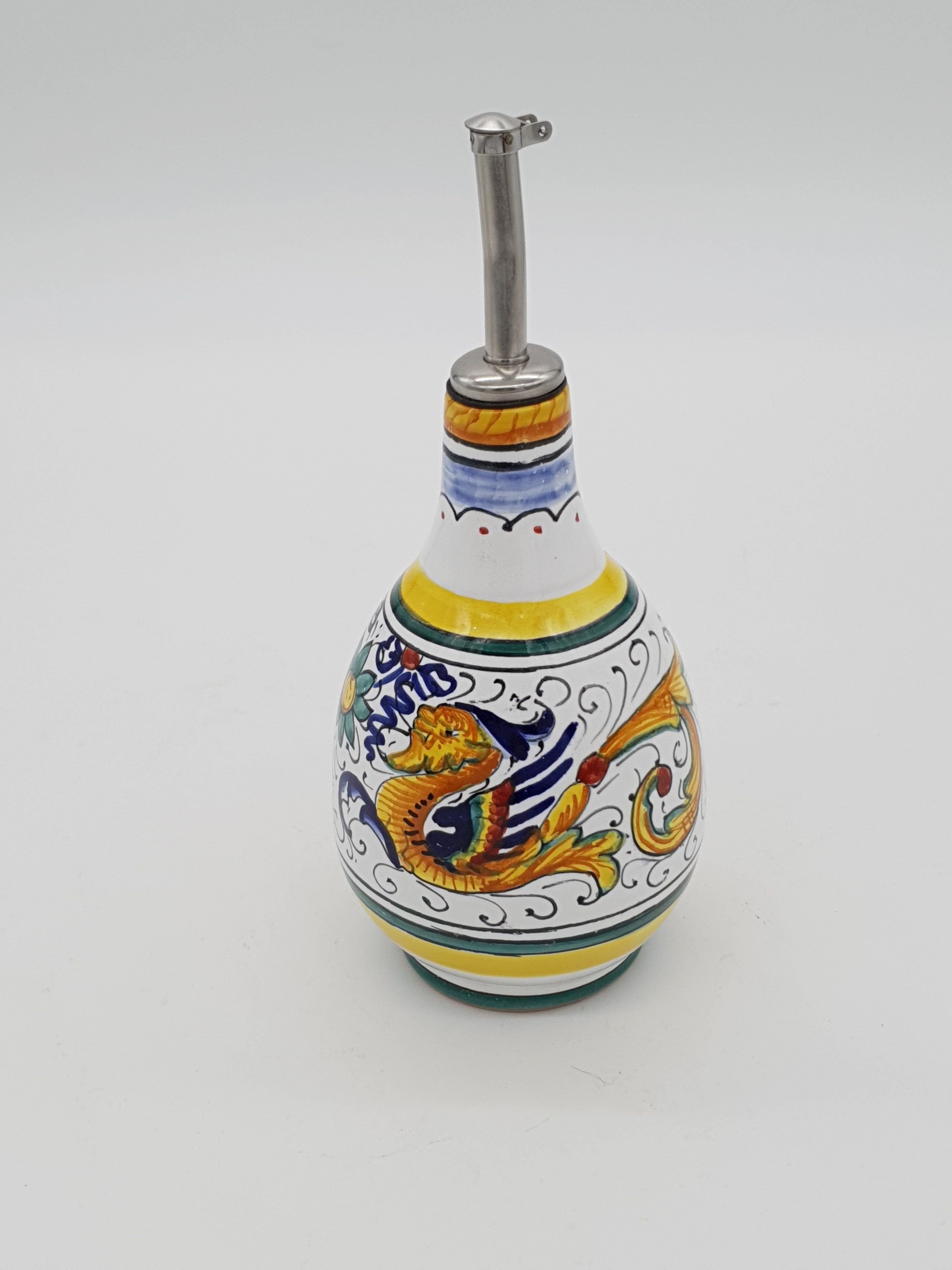 Oil Cruet With Spout Raphaelesque Decoration