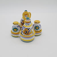Set Sale e Pepe Olio Aceto Decoro Raffaellesco
