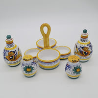 Set Sale e Pepe Olio Aceto Decoro Raffaellesco