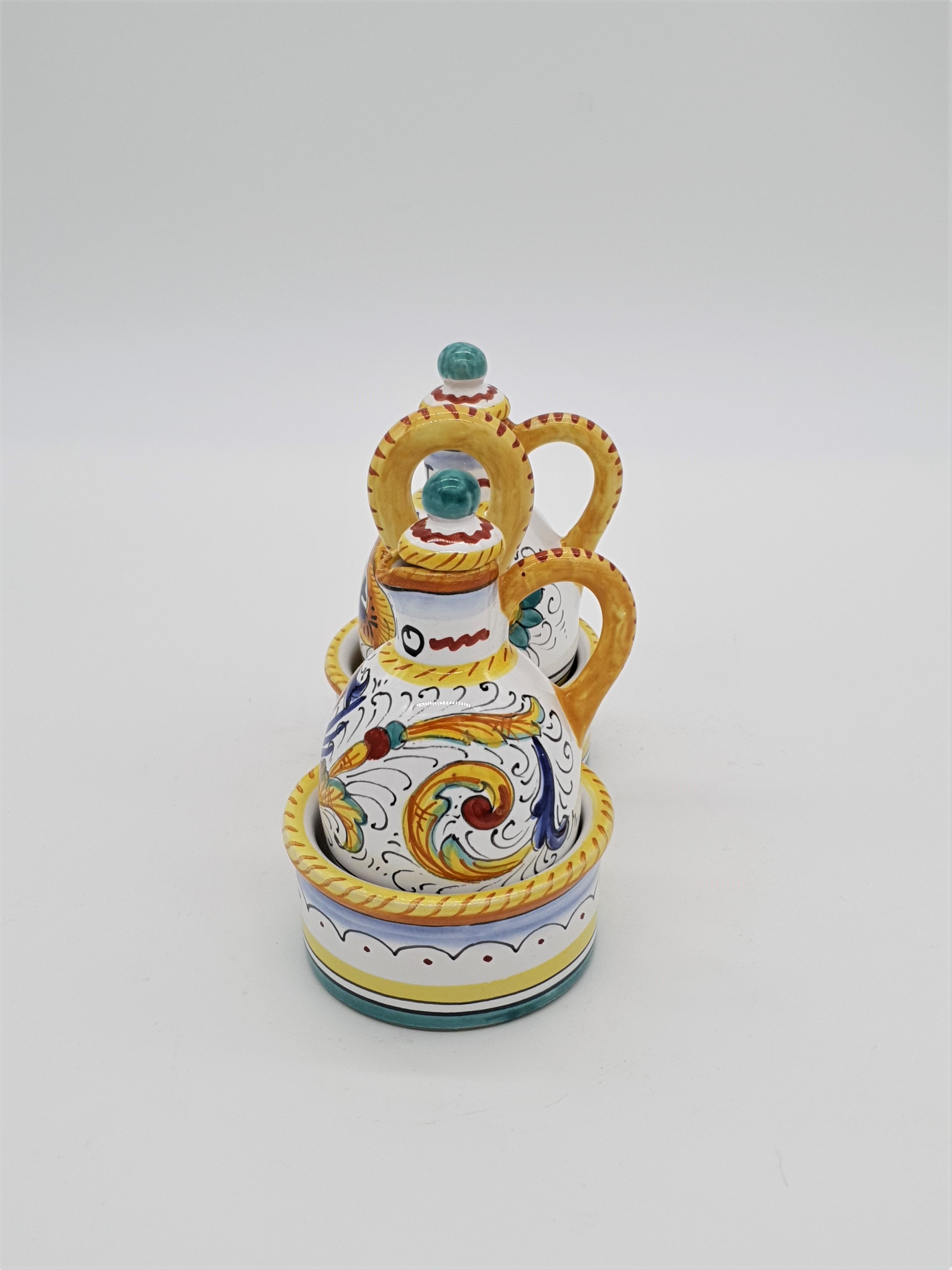 Set Olio Aceto Decoro Raffaellesco