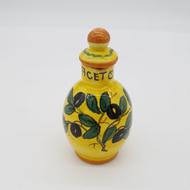 Set Olio Aceto Decoro Olive Fondo Giallo