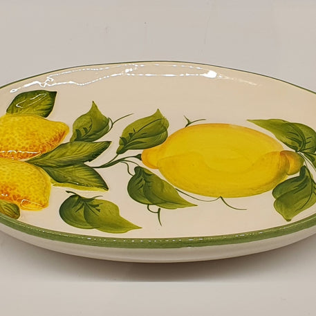 Small Oval Tray with Lemon Relief Decoration