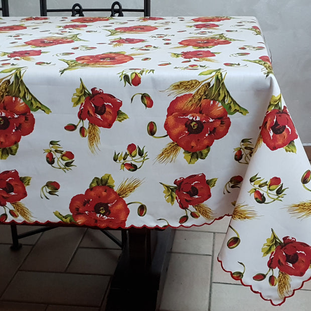 Poppies Tablecloth Tuscan Tablecloths