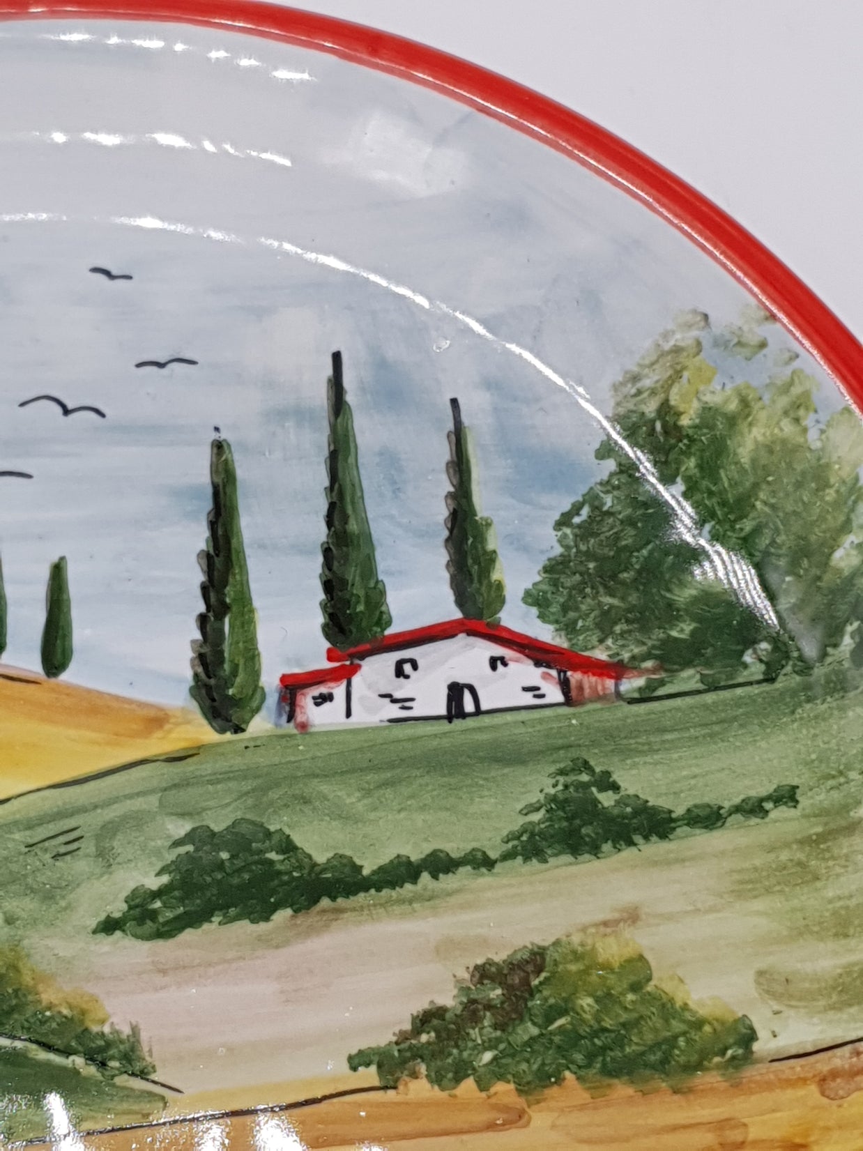 Piatto Campo Papaveri E Ruote Toscana