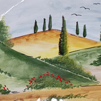 Piatto Campo Papaveri E Ruote Toscana