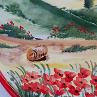 Piatto Campo Papaveri E Ruote Toscana