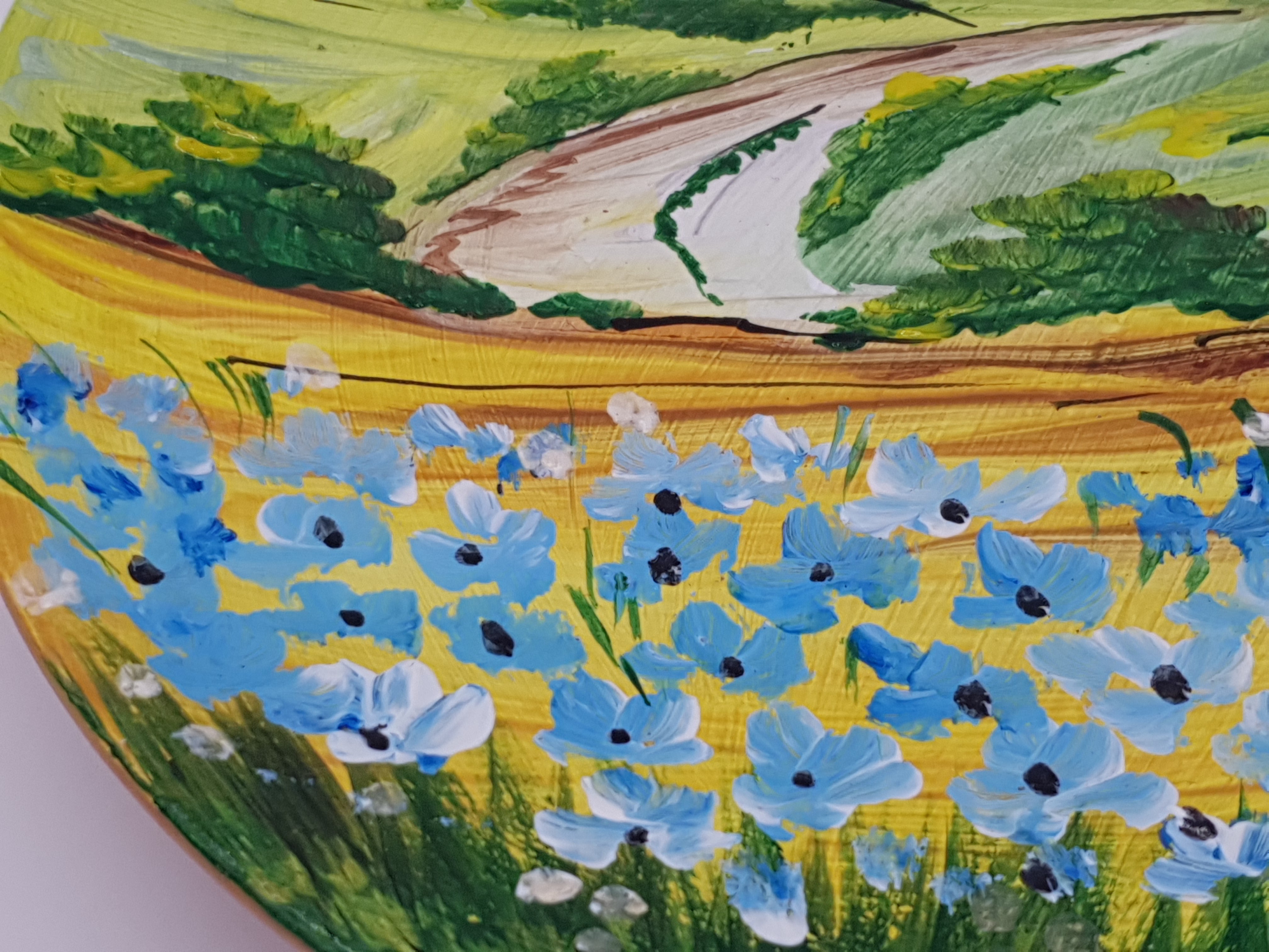 Blue Flowers Plate 16 cm