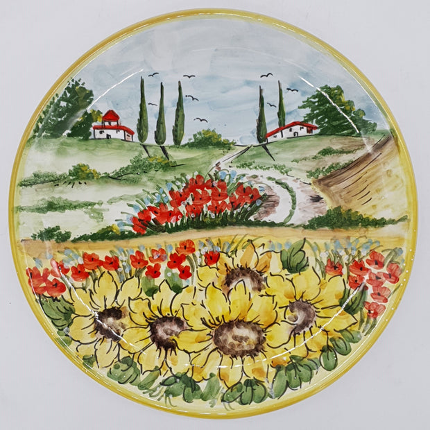 Flat Field Sunflowers And Tuscan Poppies
