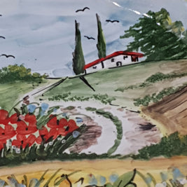 Piatto Campo Girasoli E Papaveri Toscana