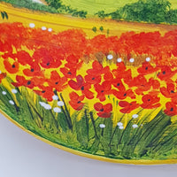 Piatto Campo Papaveri cm18