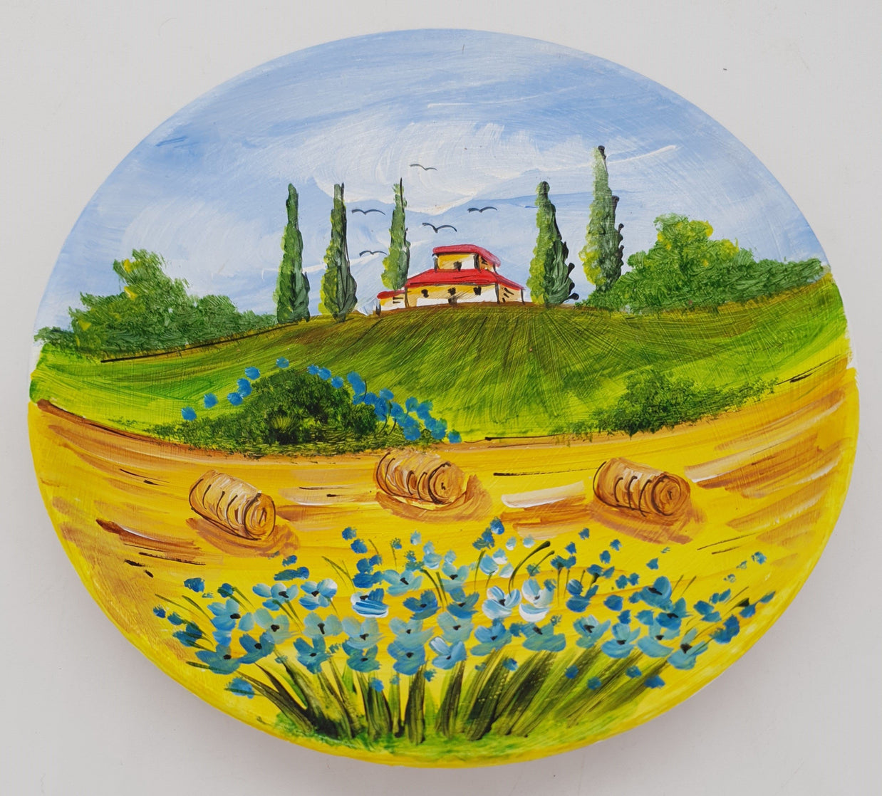 Piatto Campo Fiori Azzurri cm18
