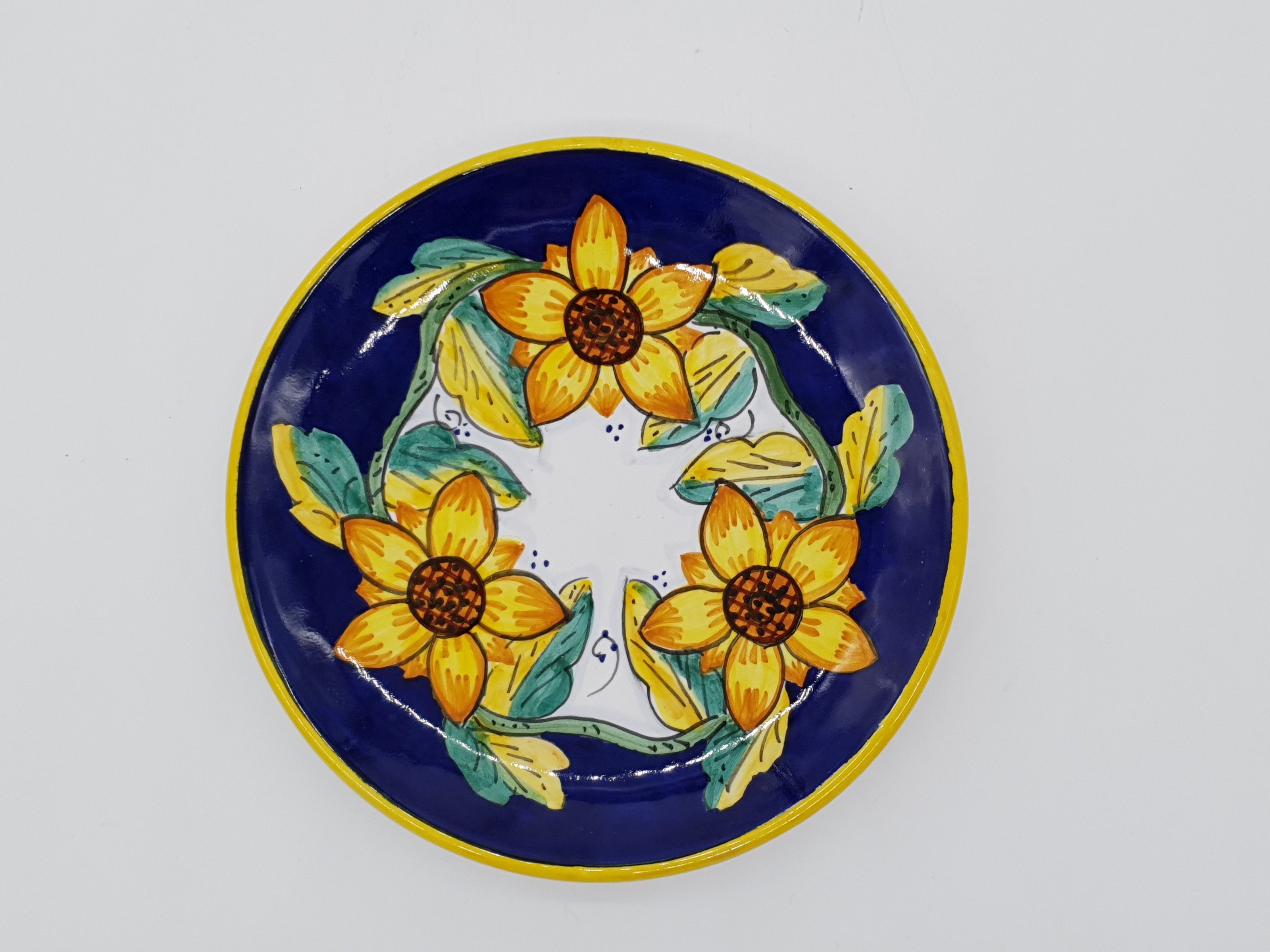 Piatto Rotondo Decoro Girasole Gambino