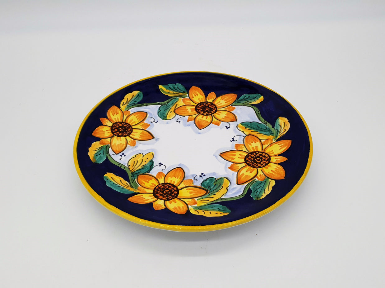 Piatto Rotondo Decoro Girasole Gambino