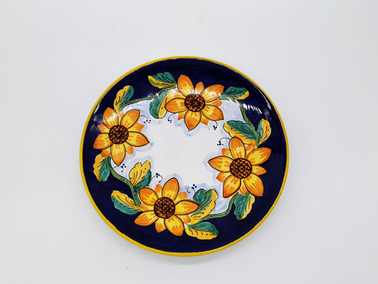 Piatto Rotondo Decoro Girasole Gambino