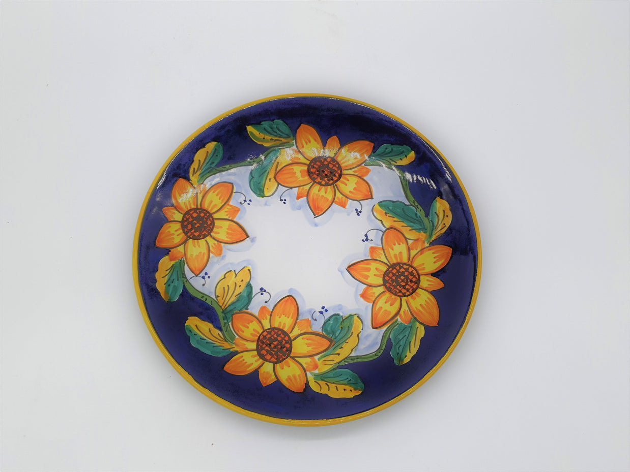 Piatto Rotondo Decoro Girasole Gambino