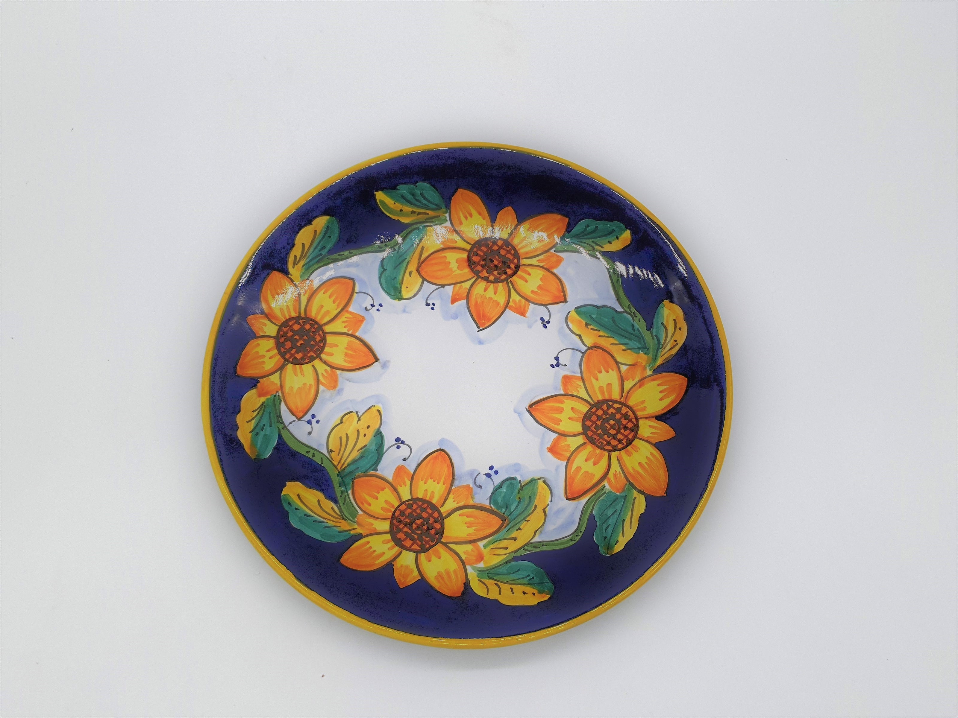 Piatto Rotondo Decoro Girasole Gambino