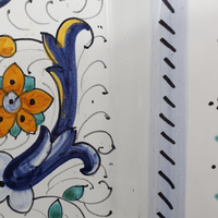 Piatto Quadrato Decoro Deruta