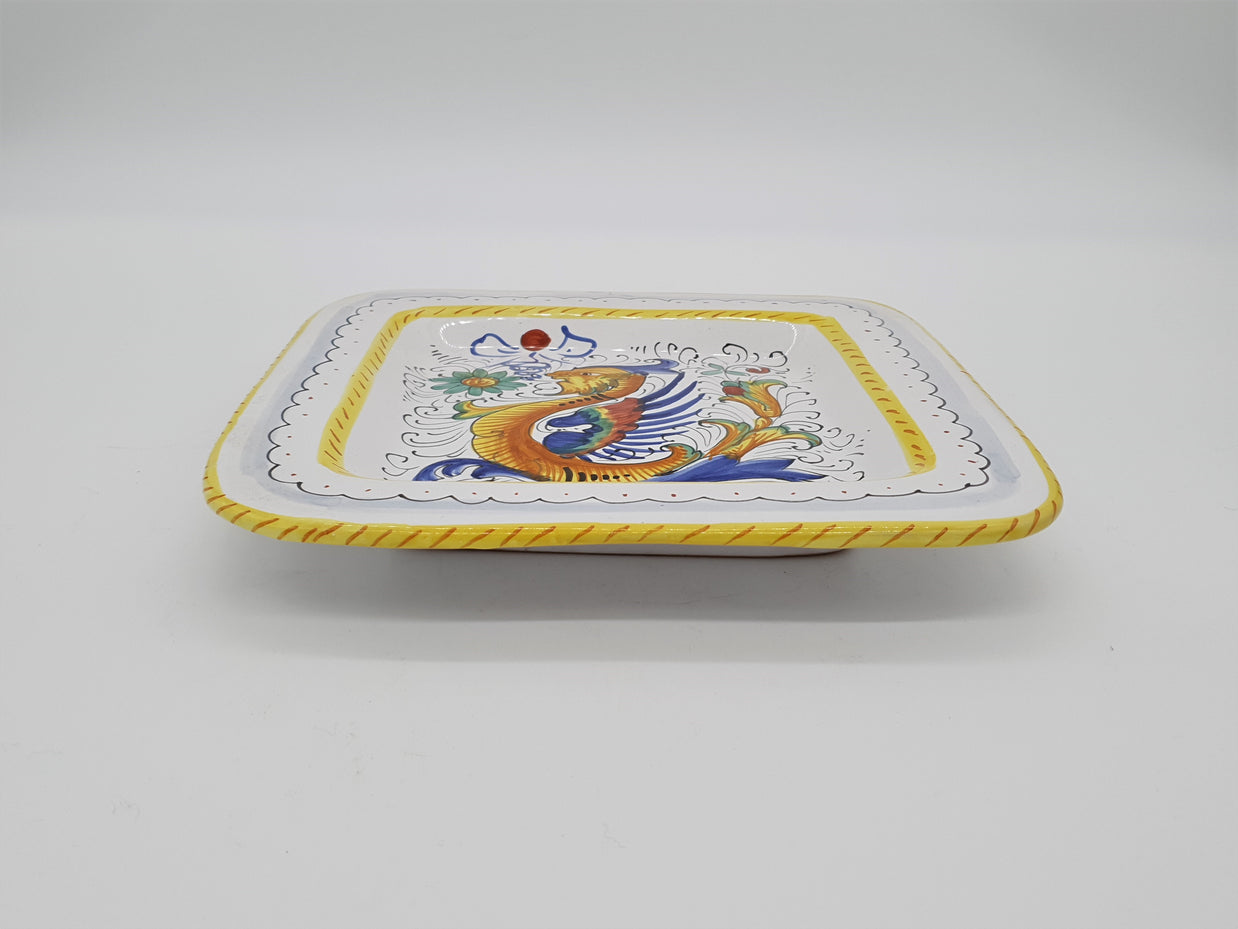 Piatto Quadrato Decoro Raffaellesco