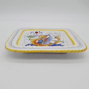 Piatto Quadrato Decoro Raffaellesco
