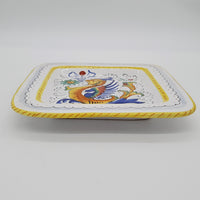 Piatto Quadrato Decoro Raffaellesco