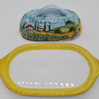 Poppies Tuscany butter dish
