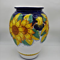 Porta Ombrelli Orcio Decoro Ceramica Girasole Gambino