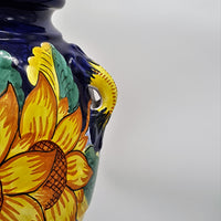 Porta Ombrelli Orcio Decoro Ceramica Girasole Gambino