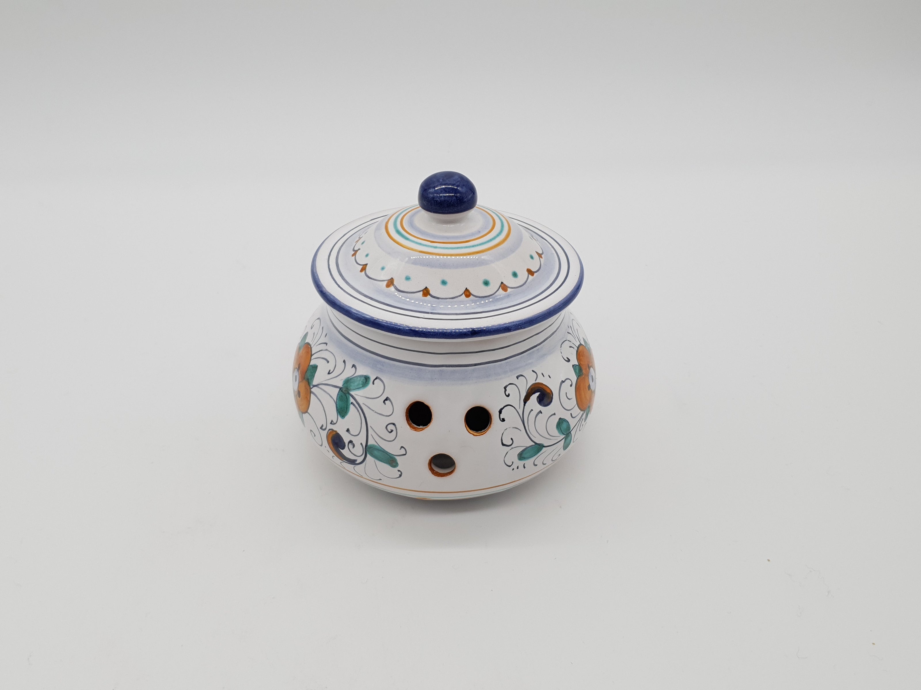 Garlic And Chilli Pepper Jar Deruta Decoration
