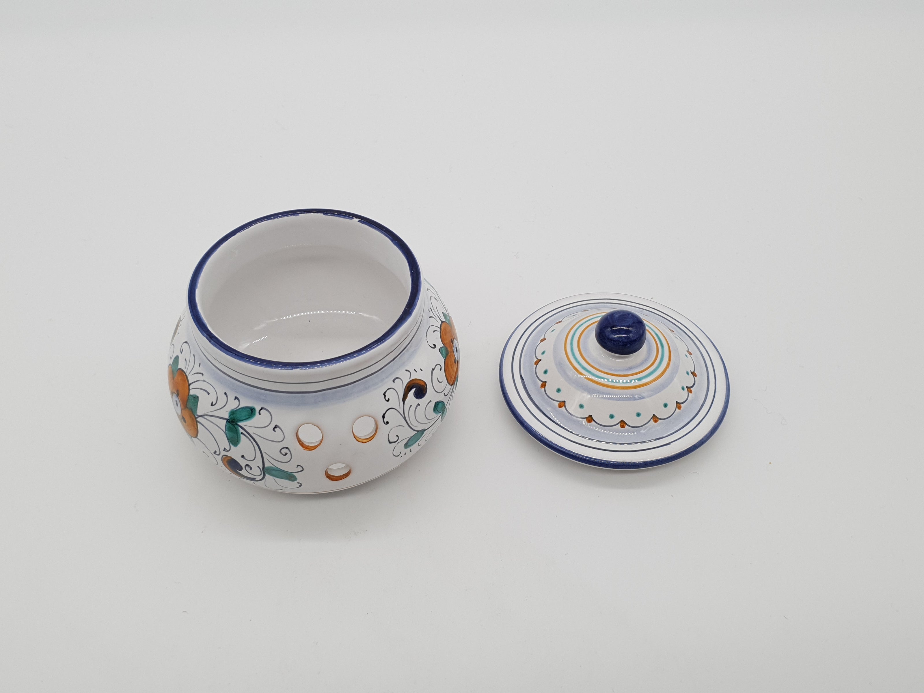 Garlic And Chilli Pepper Jar Deruta Decoration
