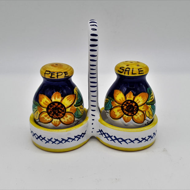 Salt and Pepper Shakers with Gambino Sunflowers Decor