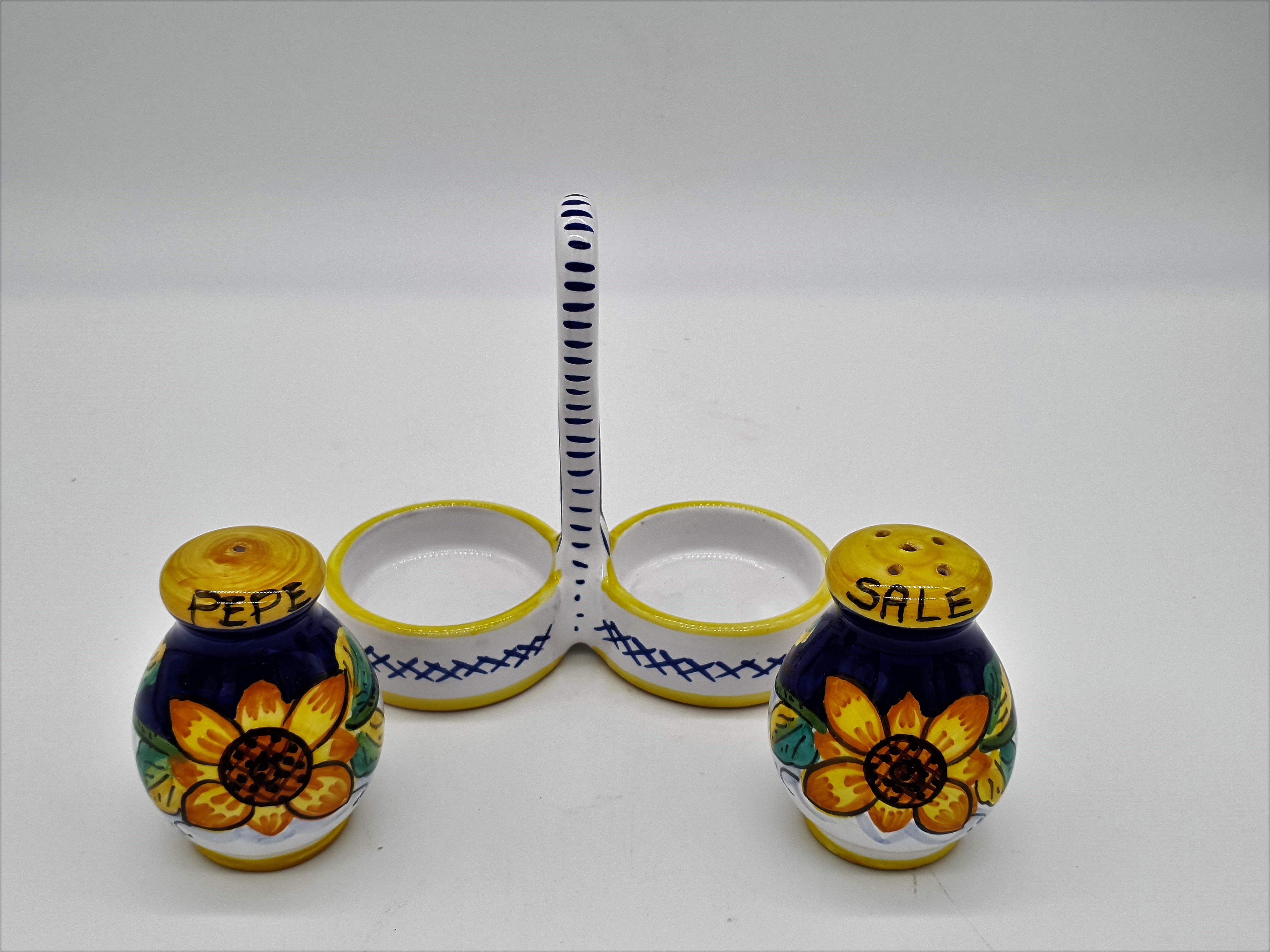 Salt and Pepper Shakers with Gambino Sunflowers Decor