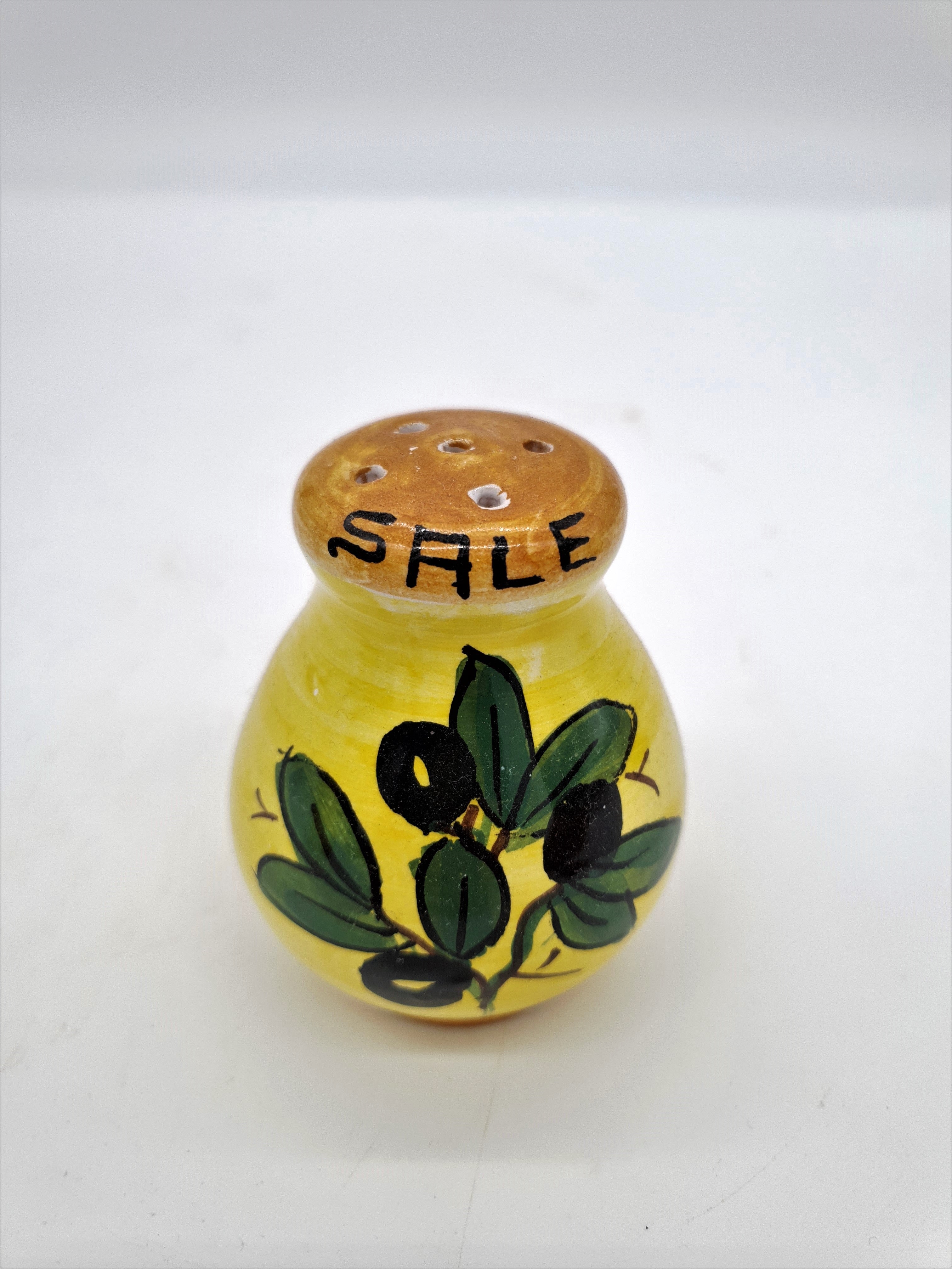 Set Sale e Pepe Decoro Olive Fondo Giallo