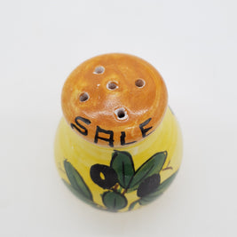 Set Sale e Pepe Decoro Olive Fondo Giallo