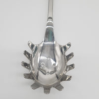 Spaghetti Serving Lemon Background Yellow Steel and Ceramic