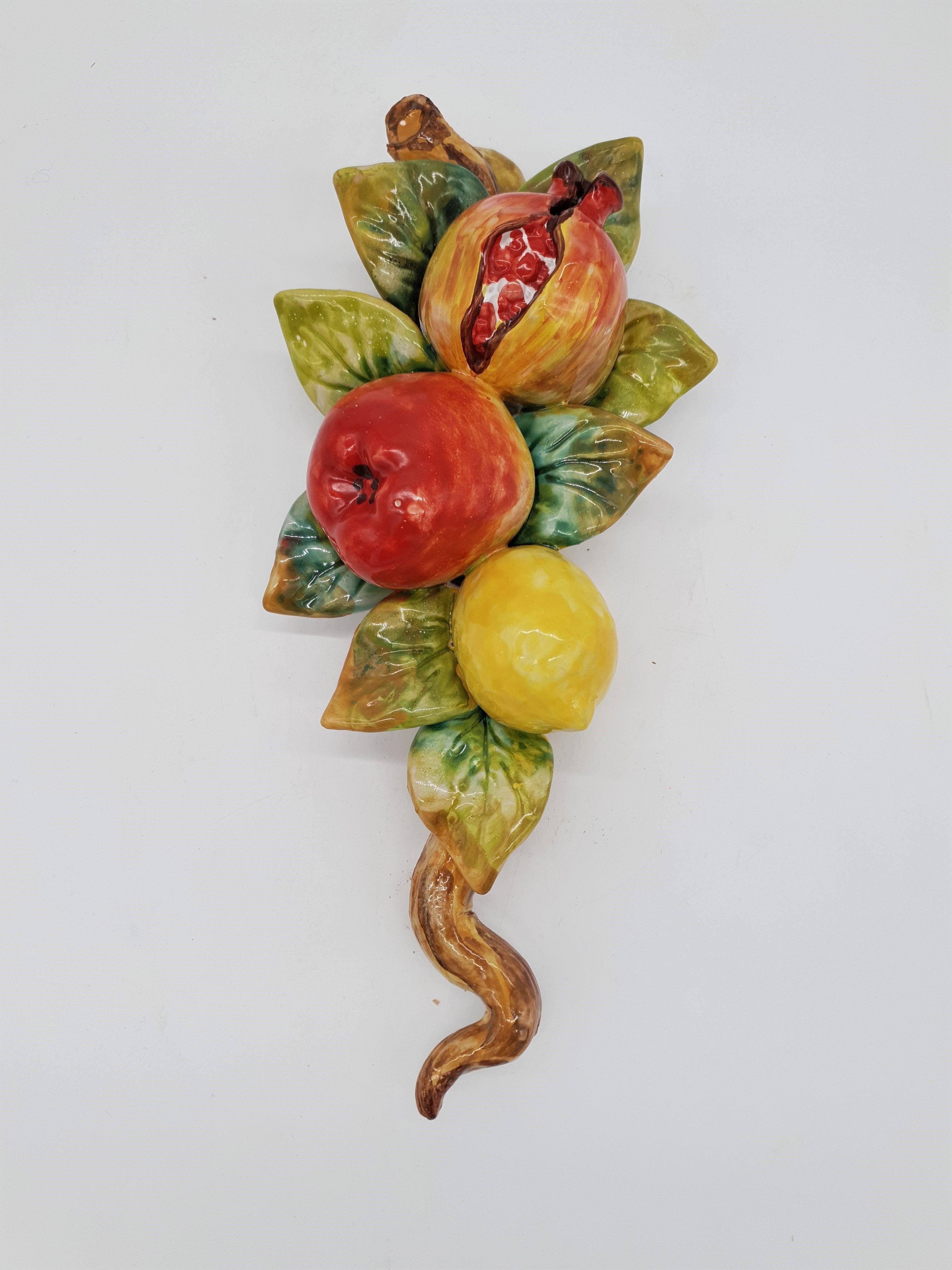 Tralcio Frutta Assortita Ceramica