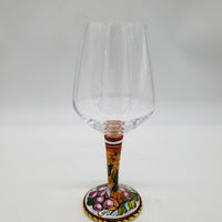 Calice per Vino Ceramica e Vetro Uva Rossa