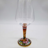 Calice per Vino Ceramica e Vetro Uva Rossa