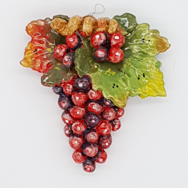 Large red grape to hang in ceramic