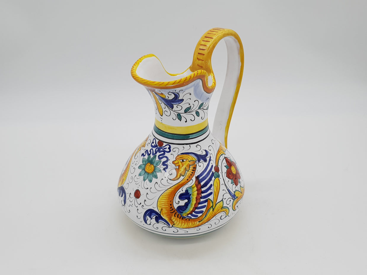Vaso Manico Alto Decoro Raffaellesco