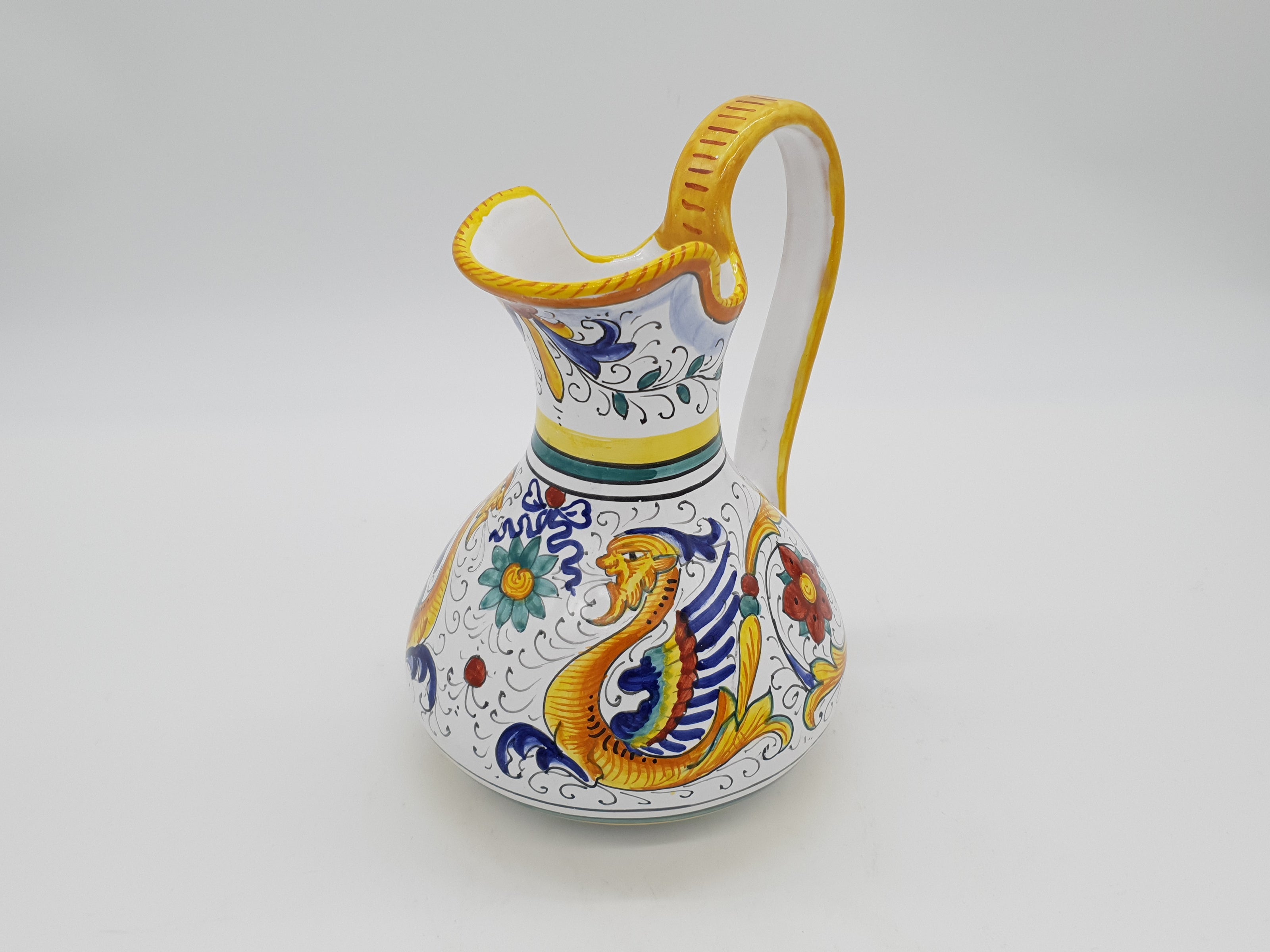 Vaso Manico Alto Decoro Raffaellesco