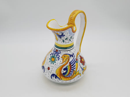 Vase with high handle and Raffaellesco decoration