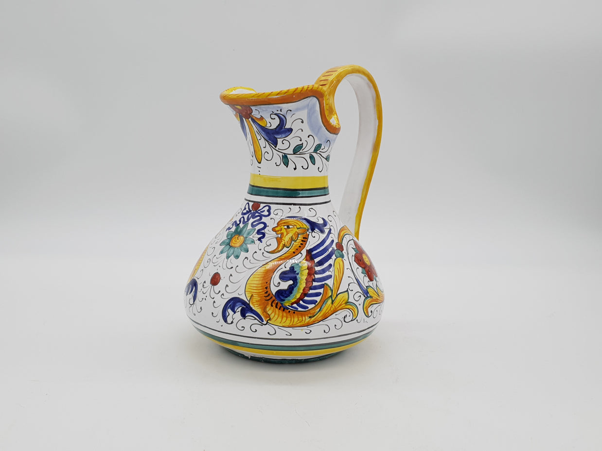 Vaso Manico Alto Decoro Raffaellesco