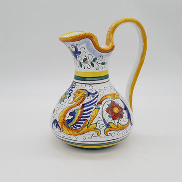 Vaso Manico Alto Decoro Raffaellesco